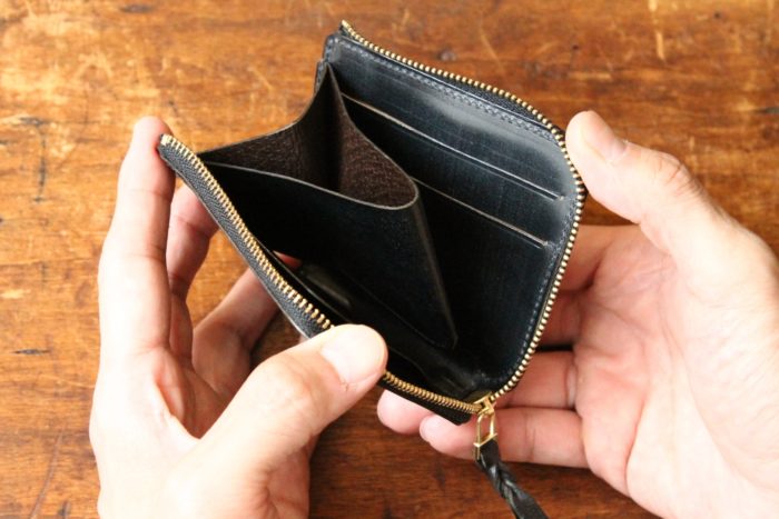 L-zip wallet”Cram” Bridle leather | munekawa