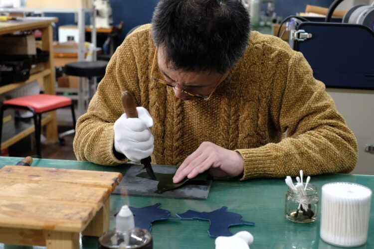 革製品Munekawa コインケース製作ワークショップ 後日レポート 製作の様子