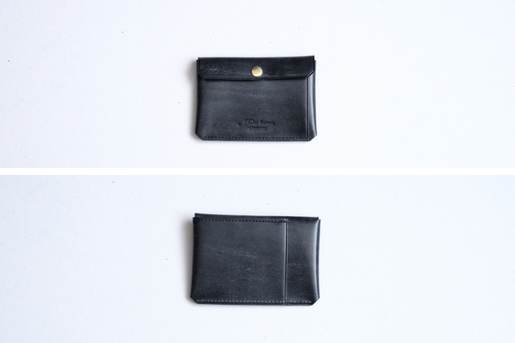 革製品Munekawa カードケース Tuck ブライドルレザー　ブラック